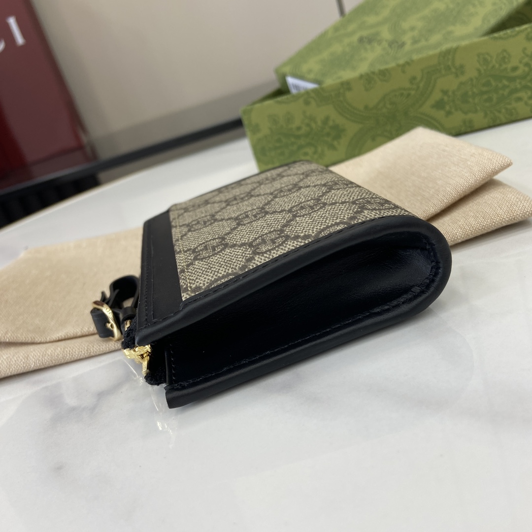 Gucci GG Emblem Zip Card Case - DesignerGu