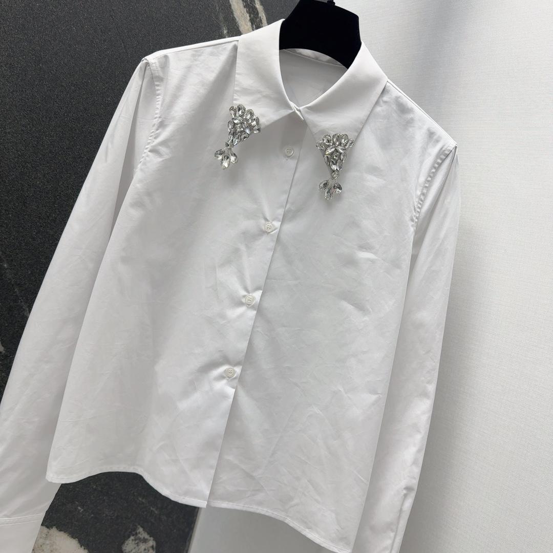 Prada Crystal-embellishmed Shirt - DesignerGu