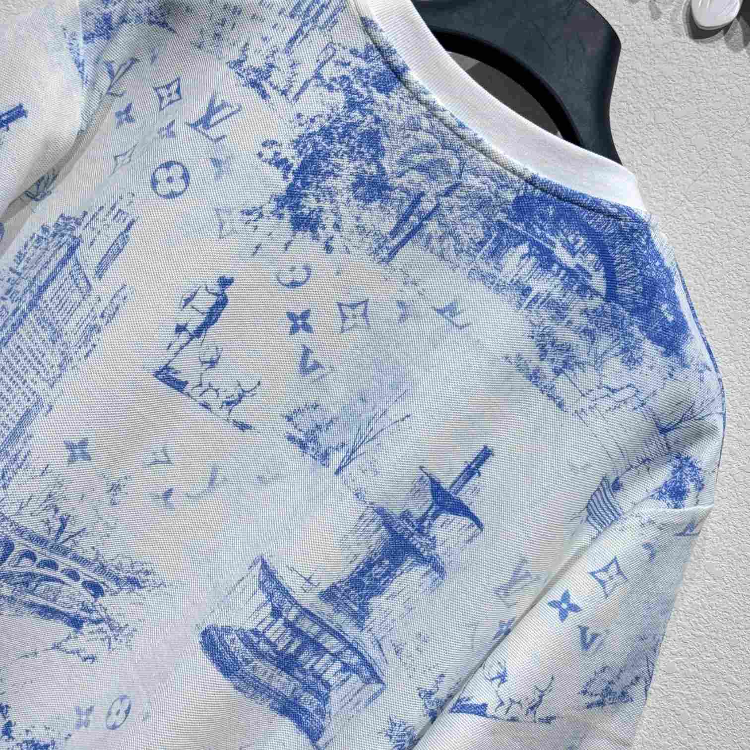 Louis Vuitton Printed Cotton Pique T-Shirt - DesignerGu