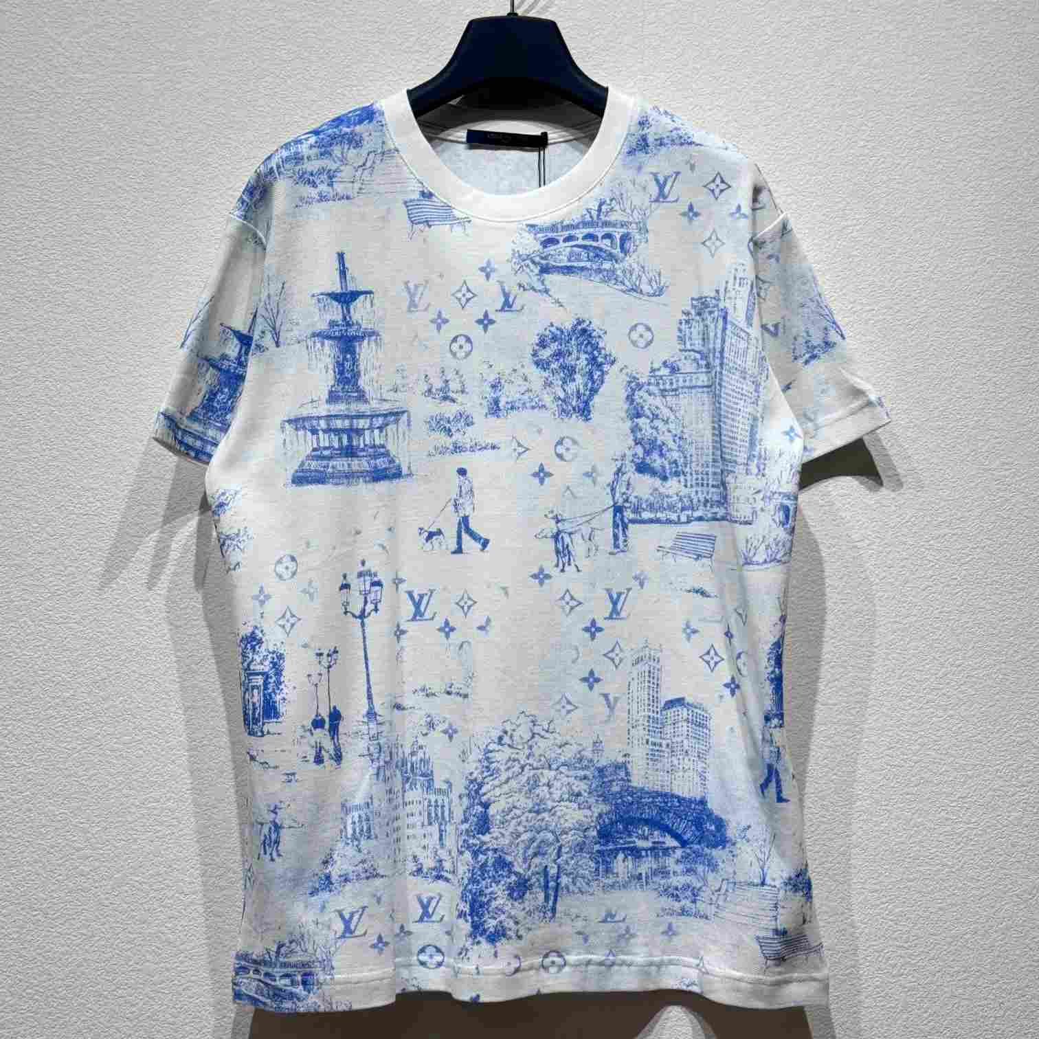 Louis Vuitton Printed Cotton Pique T-Shirt - DesignerGu