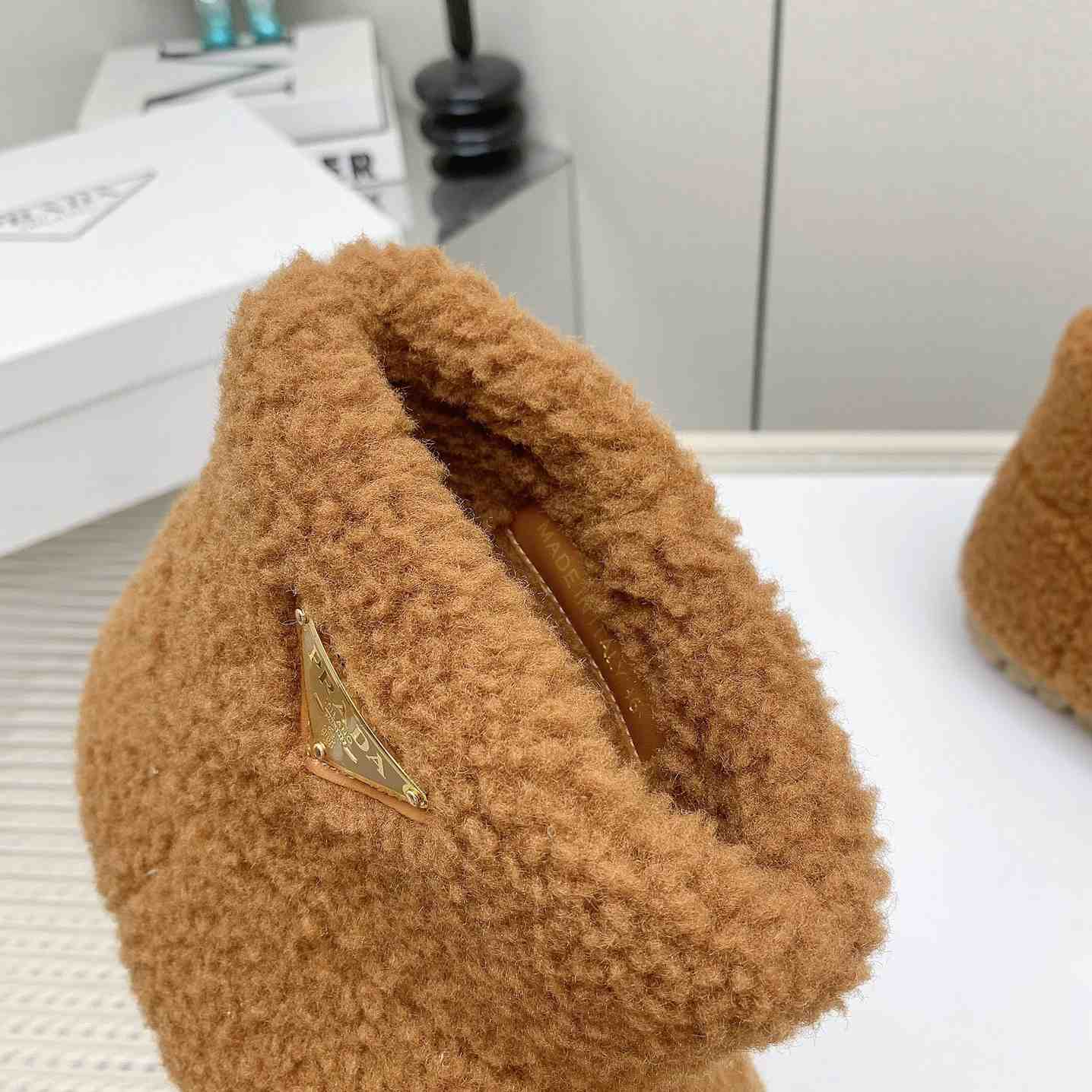 Prada Shearling Booties - DesignerGu