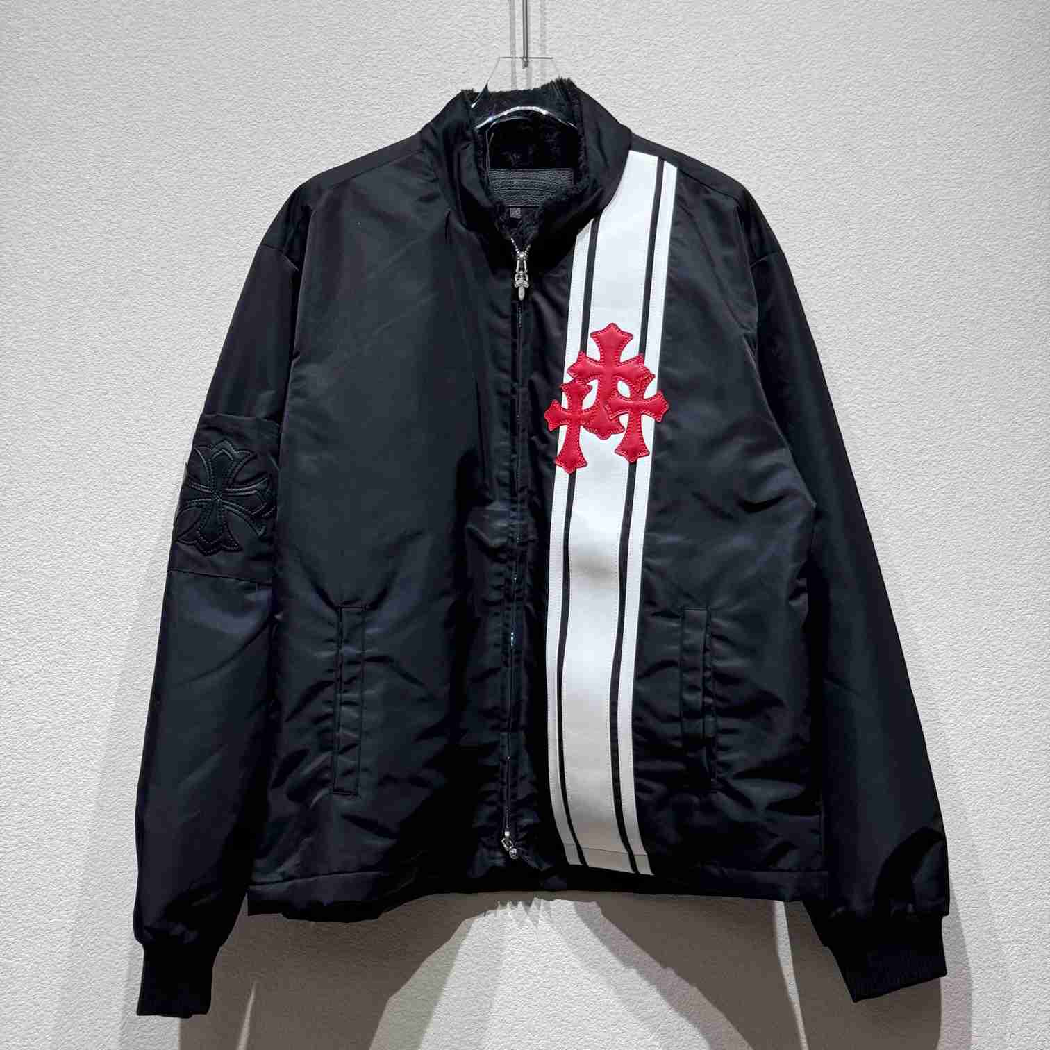 Chrome Hearts Cross Patch Cobra Racing Nylon Jacket 'Black' - DesignerGu