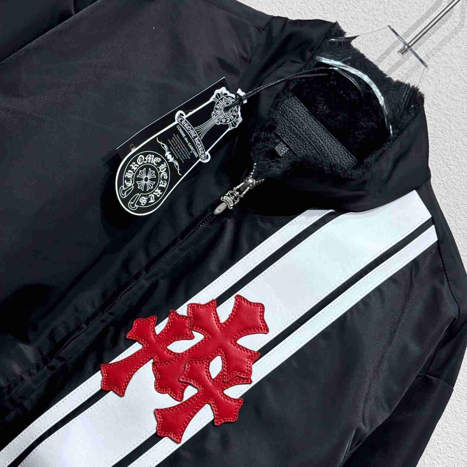 Chrome Hearts Cross Patch Cobra Racing Nylon Jacket 'Black' - DesignerGu