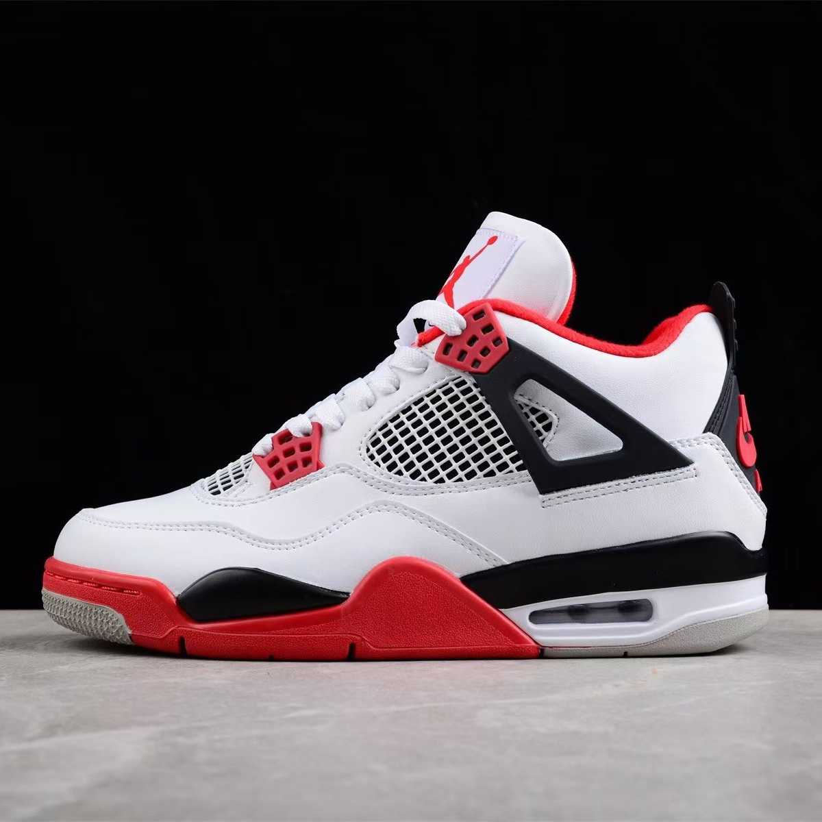 Air Jordan 4 Retro "Fire Red" Sneakers       DC7770-160 - DesignerGu