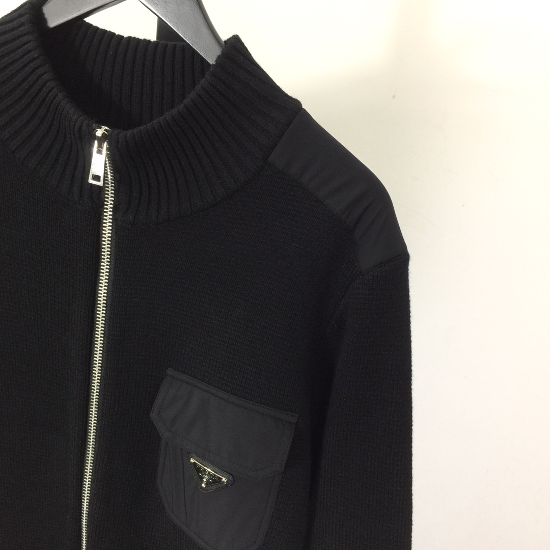 Prada Zip Up Cardigan - DesignerGu