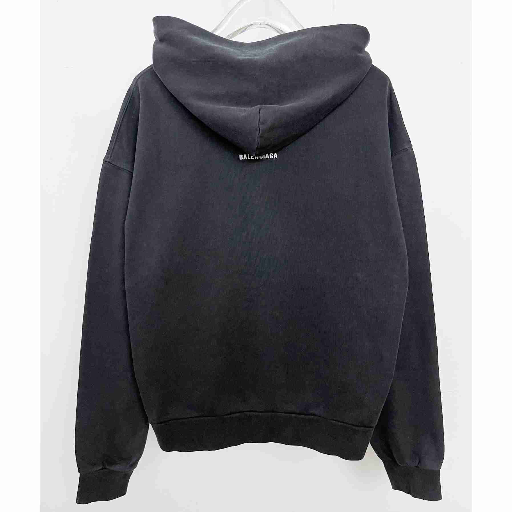 Balenciaga Under Armour® Zip-Up Hoodie Regular Fit In Black - DesignerGu