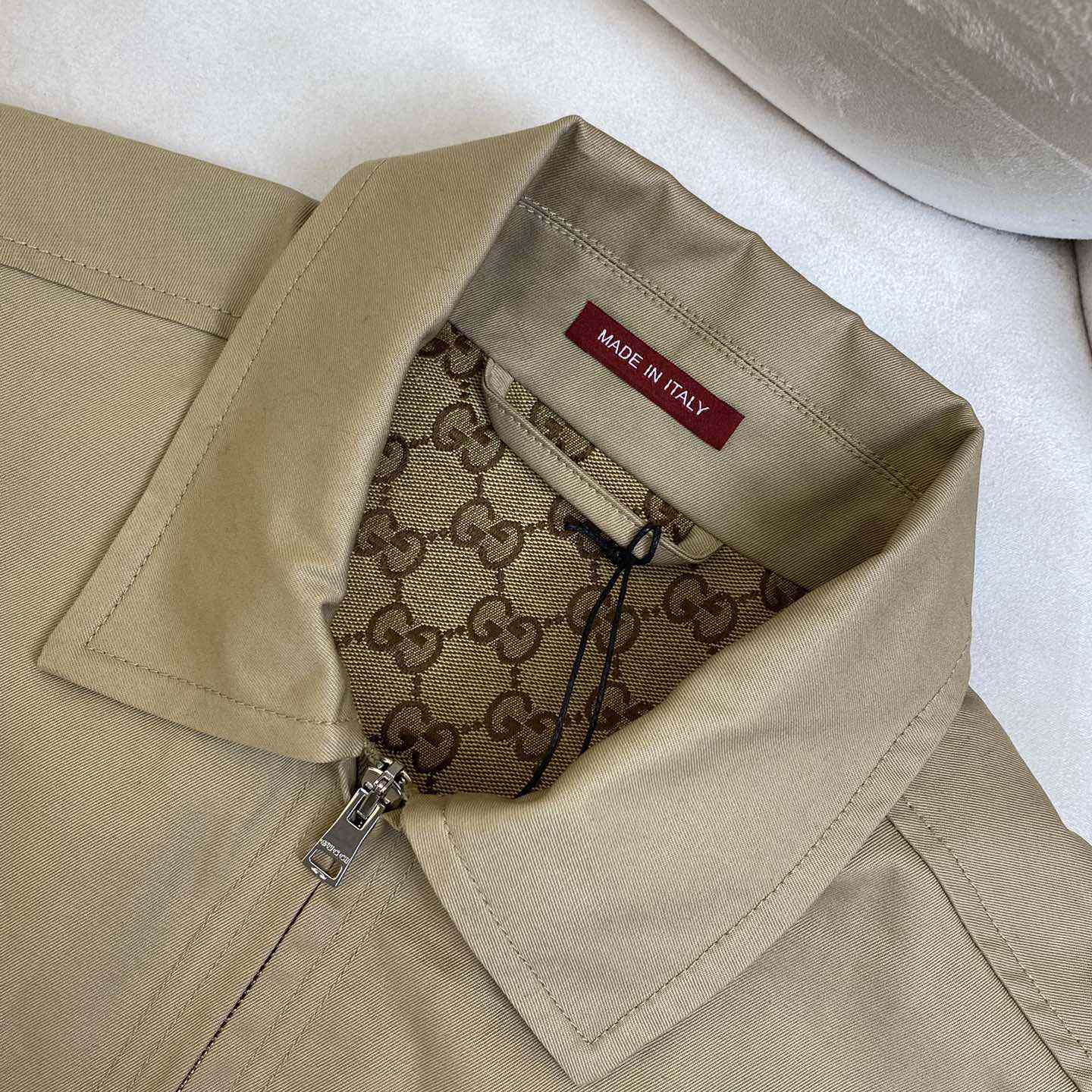 Gucci Cotton Twill Jacket With Web - DesignerGu