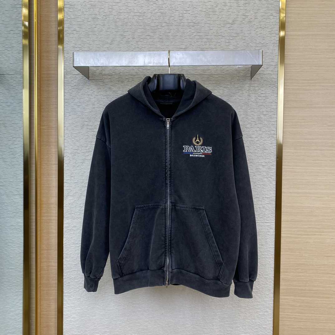 Balenciaga Zip-Up Hoodie Regular Fit - DesignerGu