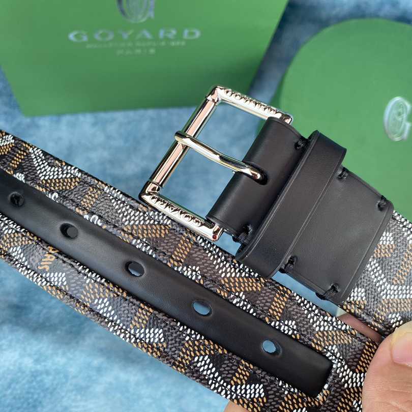 Goyard Paris Leather Mens Belt - DesignerGu