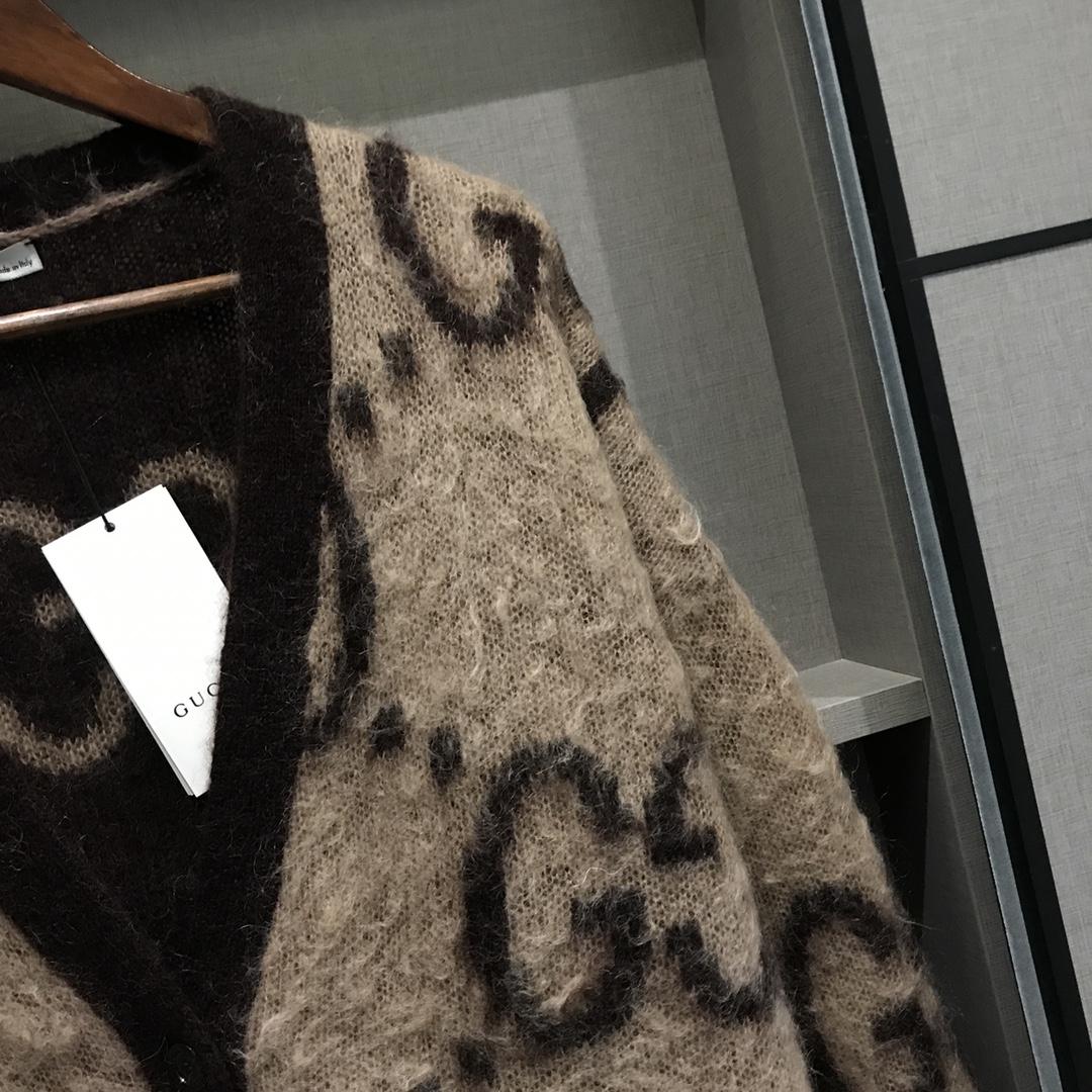 Gucci GG Wool Jacquard Cardigan  - DesignerGu