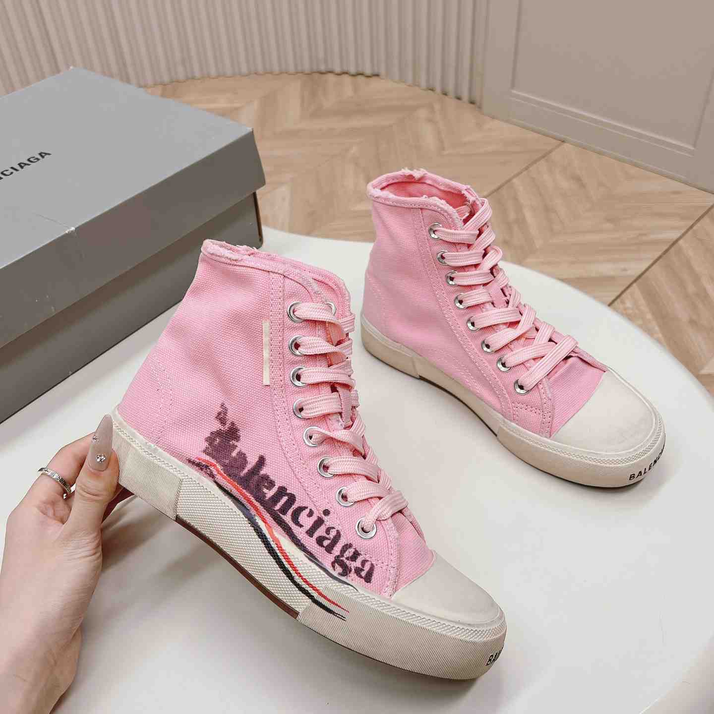 Balenciaga Paris High Top Sneakers - DesignerGu