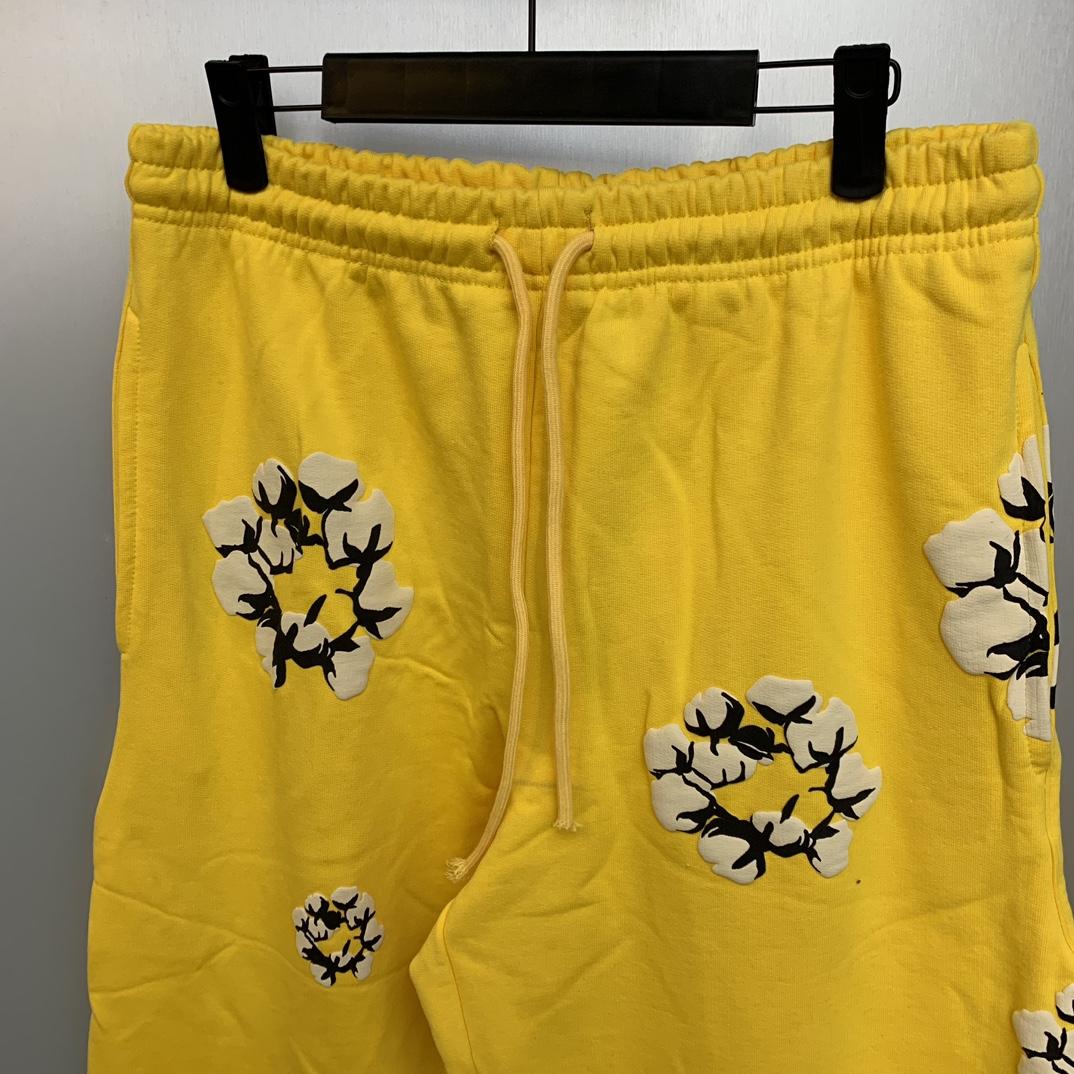 Denim Tears Cactus Tears Wreath Sweatpants Yellow - DesignerGu