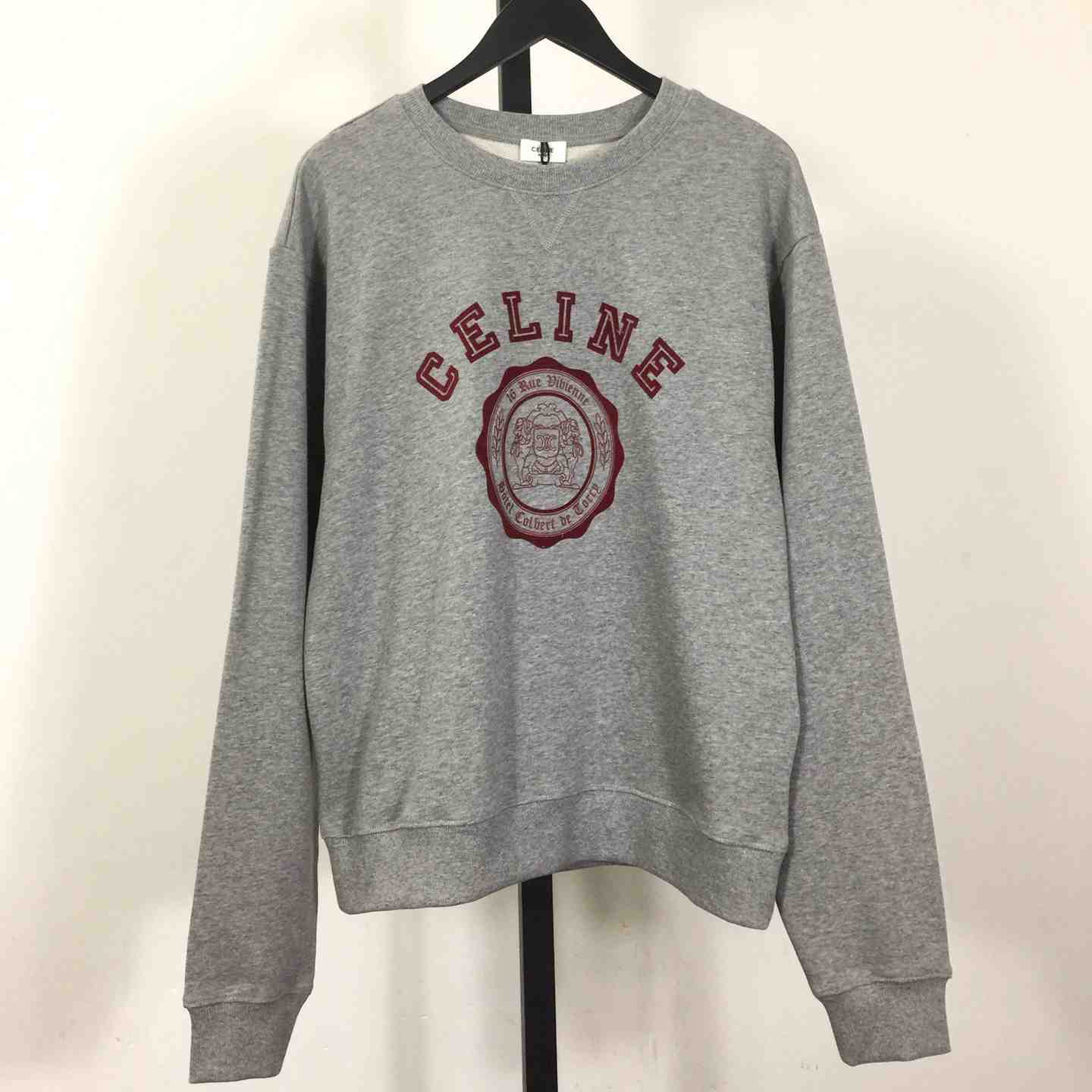 Celine Blason Loose Sweatshirt In Cotton Fleece - DesignerGu