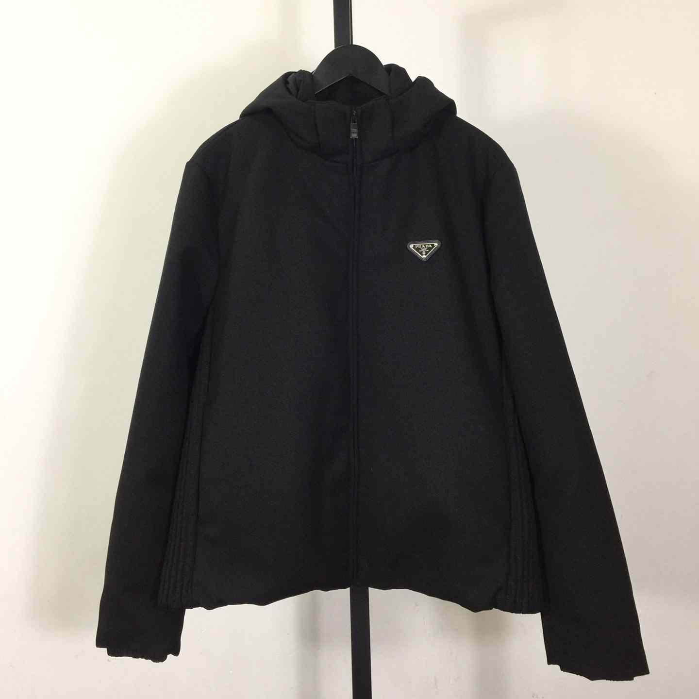 Prada Logo-appliqué Hooded Jacket - DesignerGu