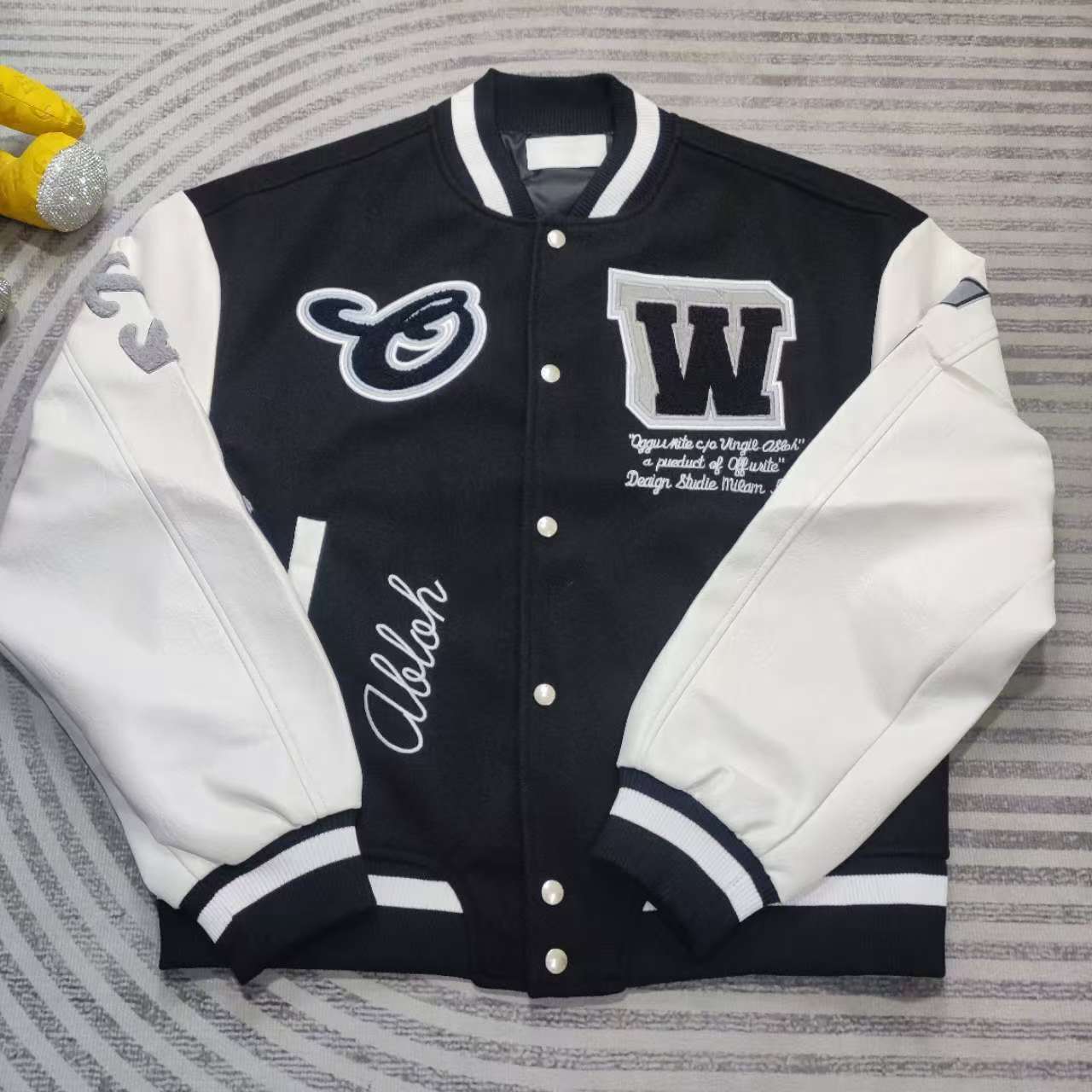 Off-White Lea Varsity Jacket  - DesignerGu