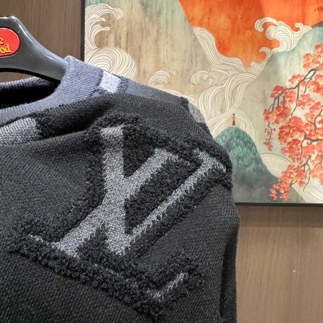 Louis Vuitton Textured Cotton Crewneck   - DesignerGu