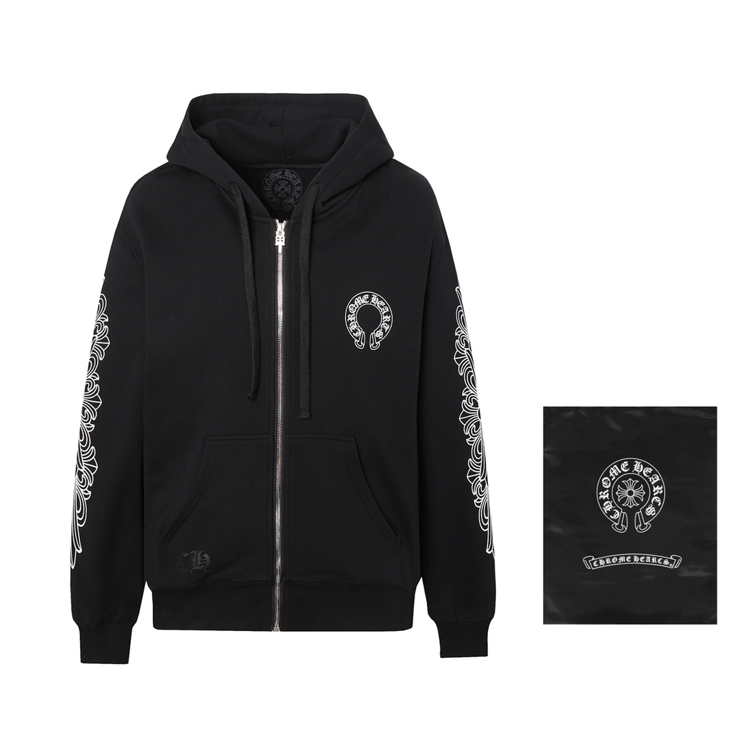 Chrome Hearts Cotton Zip-up Hoodie - DesignerGu