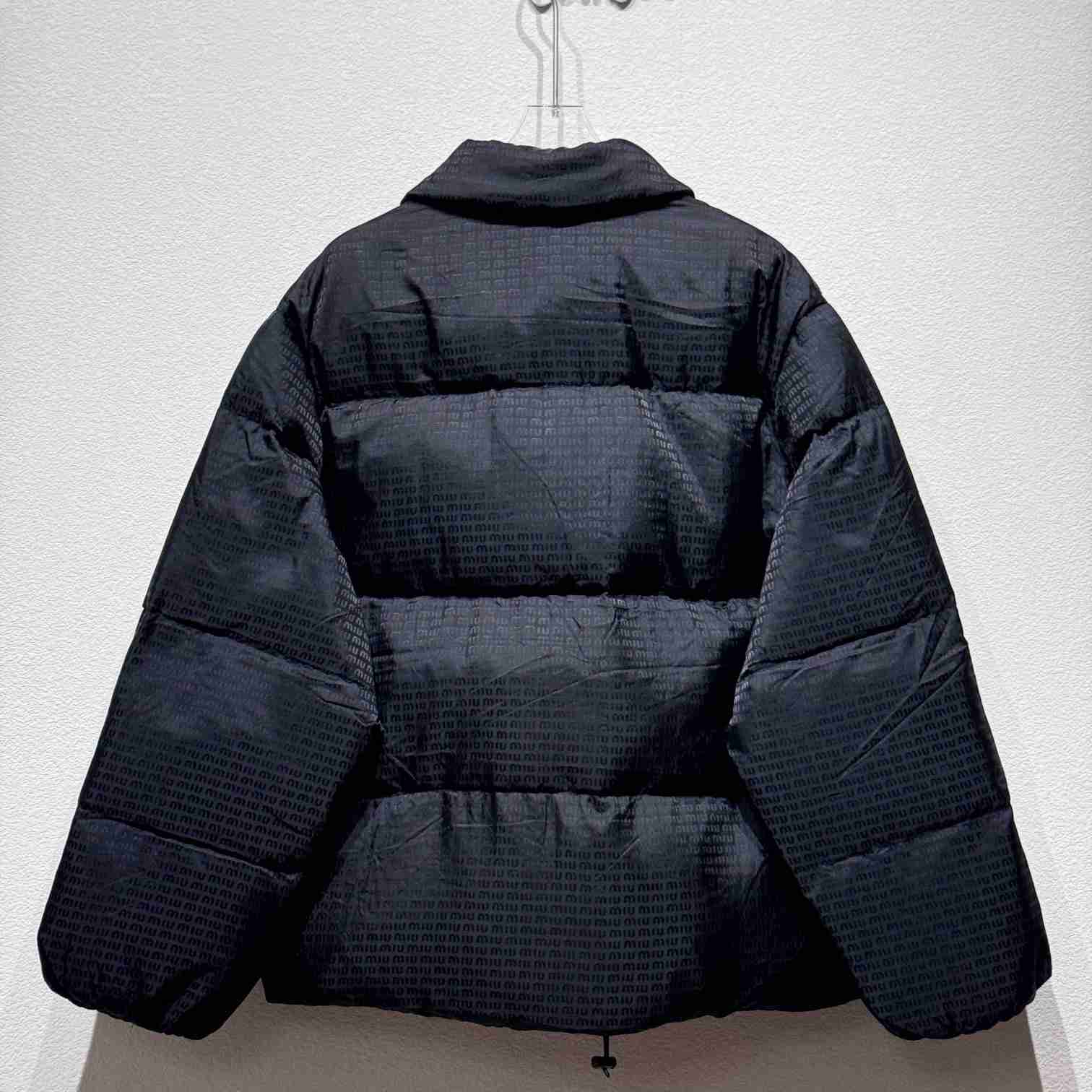 Miu Miu logo-appliqué puffer jacket  - DesignerGu