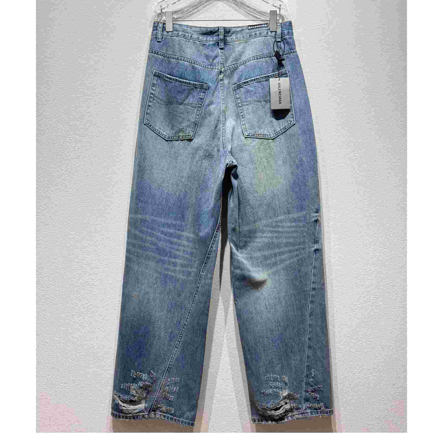 Balenciaga Twisted Wide-leg Jeans  - DesignerGu