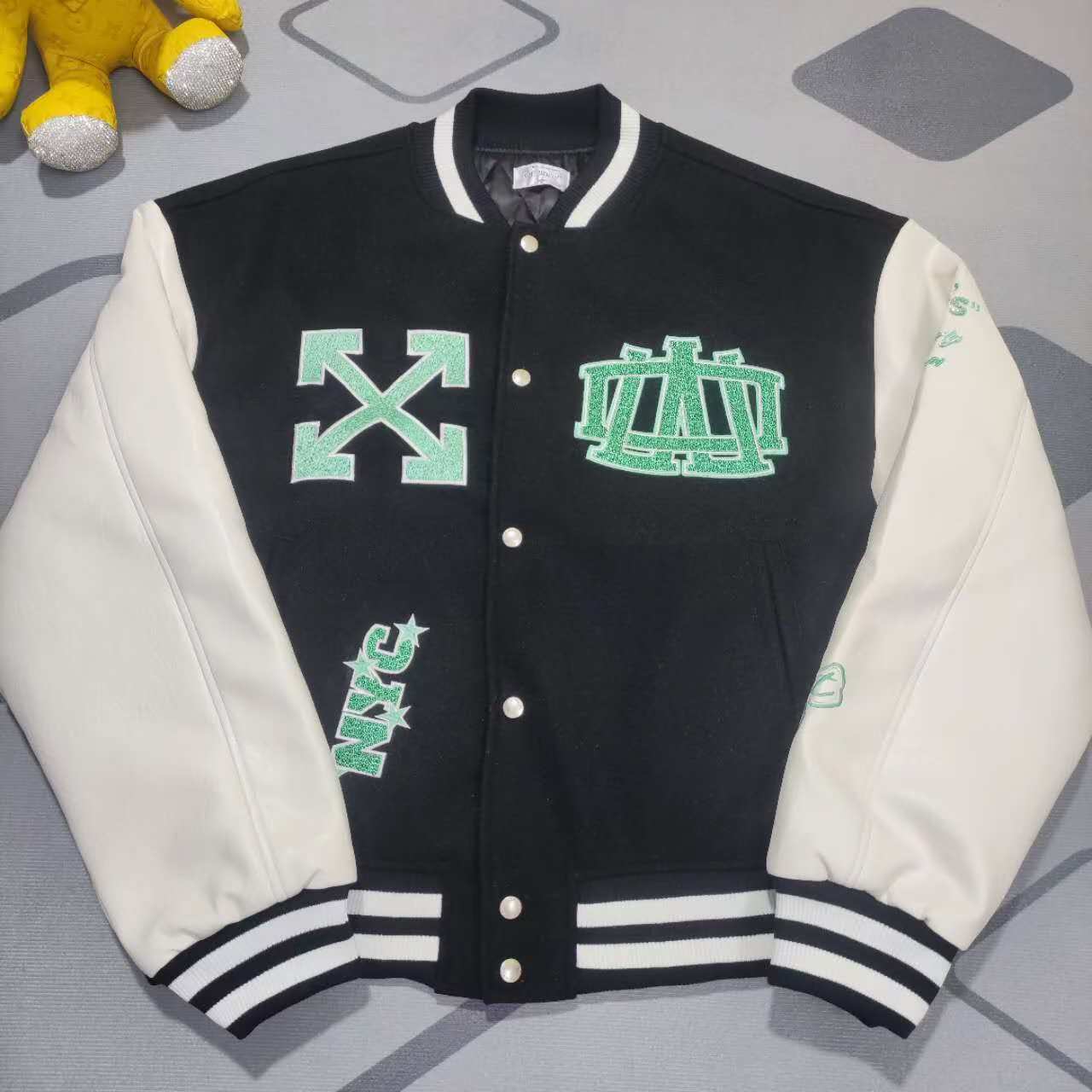 Off-White New York Liberty Varsity Jacket - DesignerGu