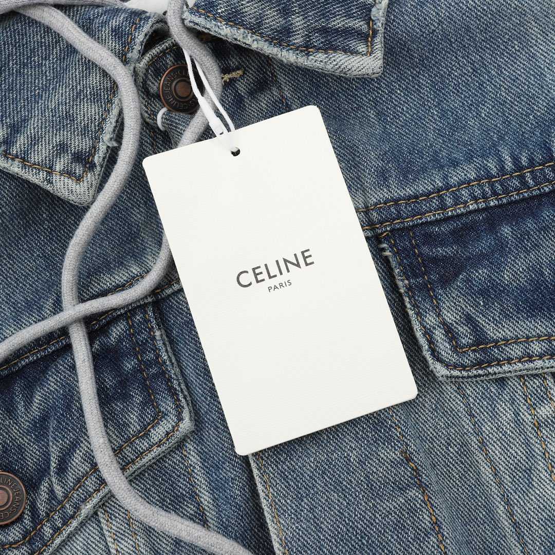 Celine Hooded Denim Jacket - DesignerGu