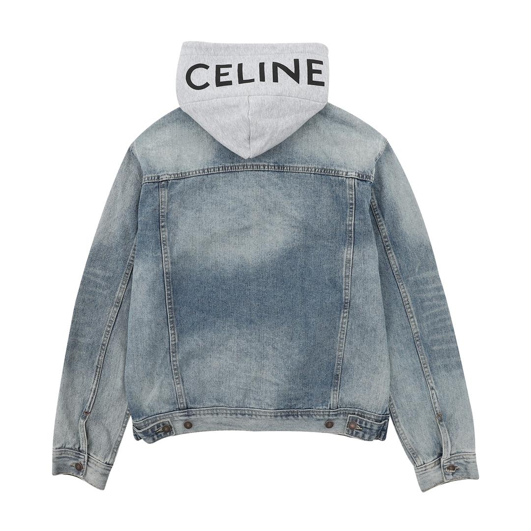 Celine Hooded Denim Jacket - DesignerGu