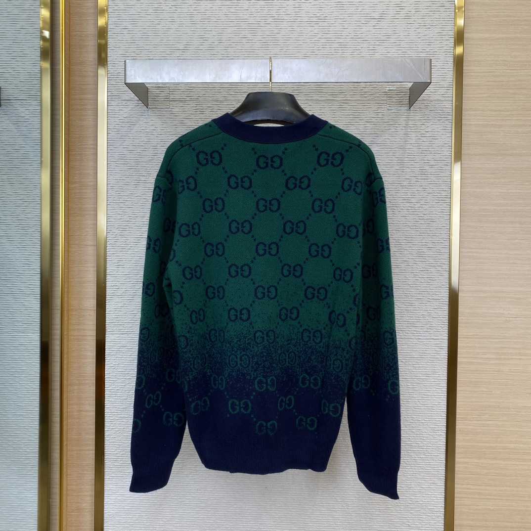 Gucci GG Degradé Wool Jacquard Cardigan  - DesignerGu