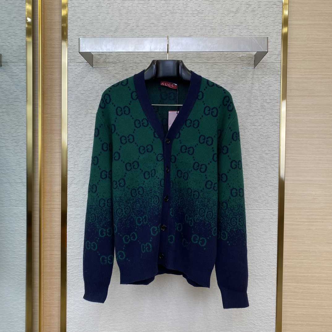 Gucci GG Degradé Wool Jacquard Cardigan  - DesignerGu