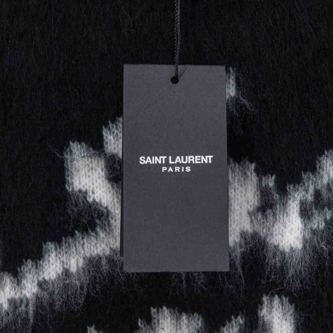 Saint Laurent Logo-Intarsia Mohair-Blend Sweater - DesignerGu