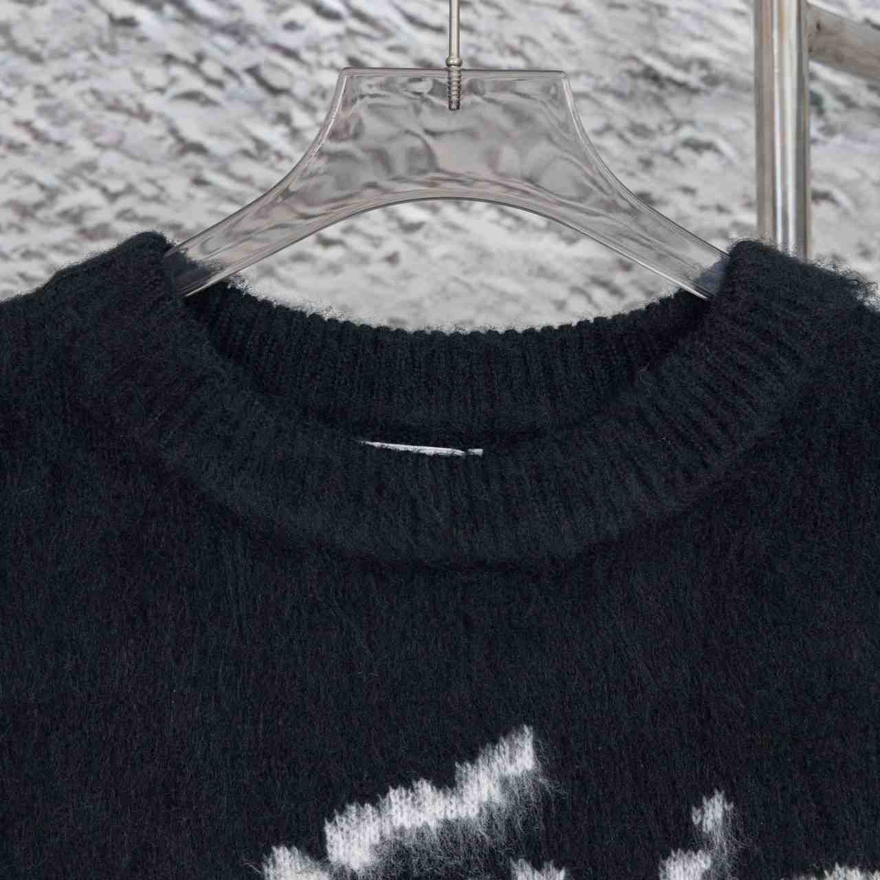 Saint Laurent Logo-Intarsia Mohair-Blend Sweater - DesignerGu