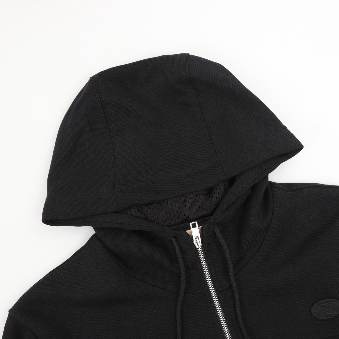 Gucci Cotton Jersey Hooded Jacket With Web - DesignerGu