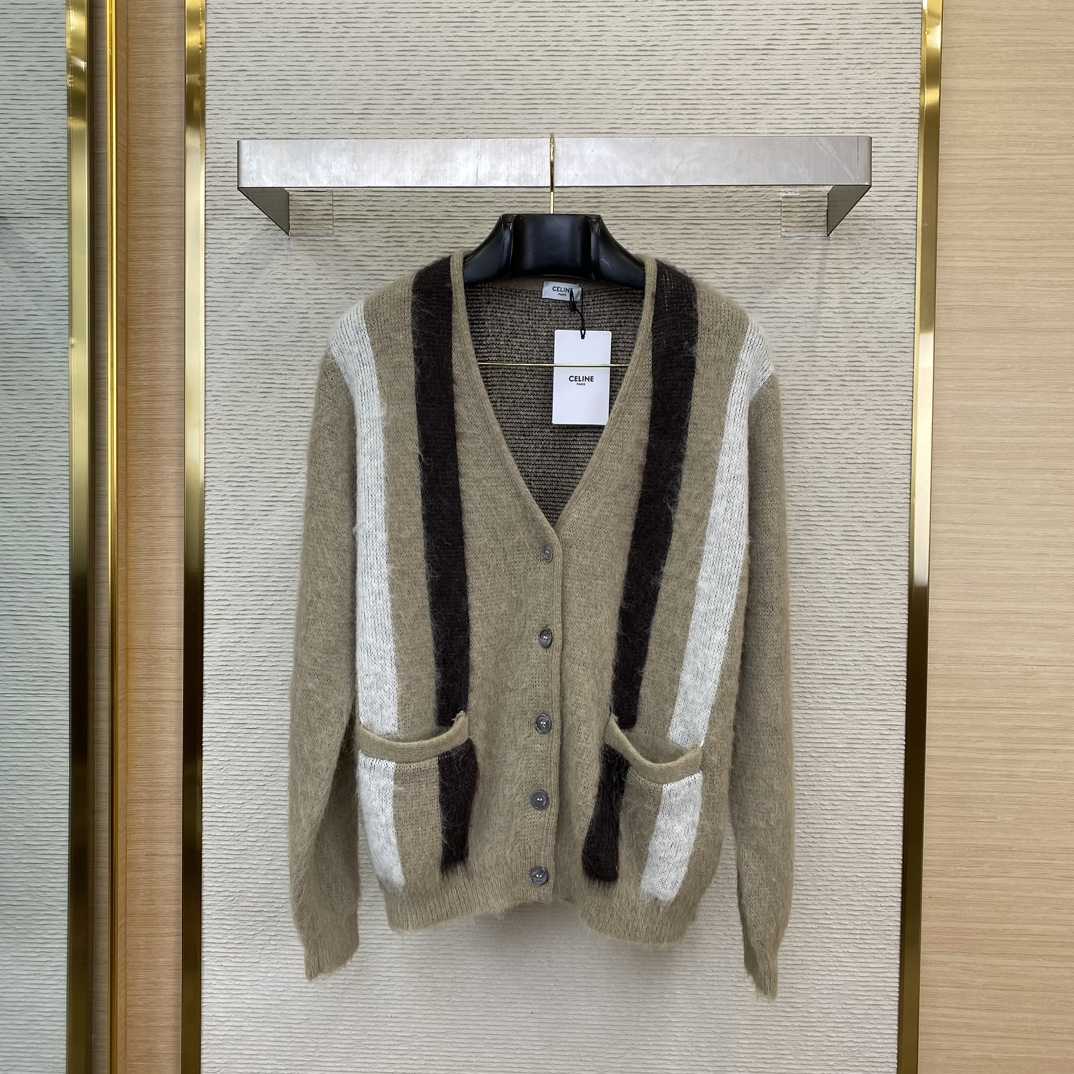 Celine Cardigan In Brushed Mohair - DesignerGu