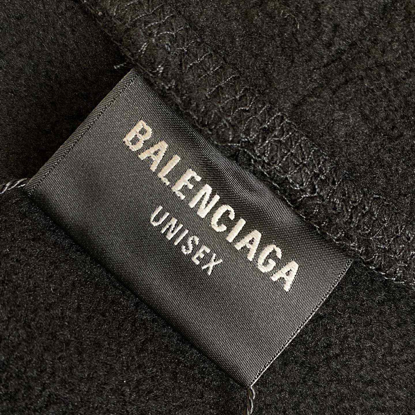 Balenciaga Paris Moon Crinkled Hoodie Large Fit In Black - DesignerGu