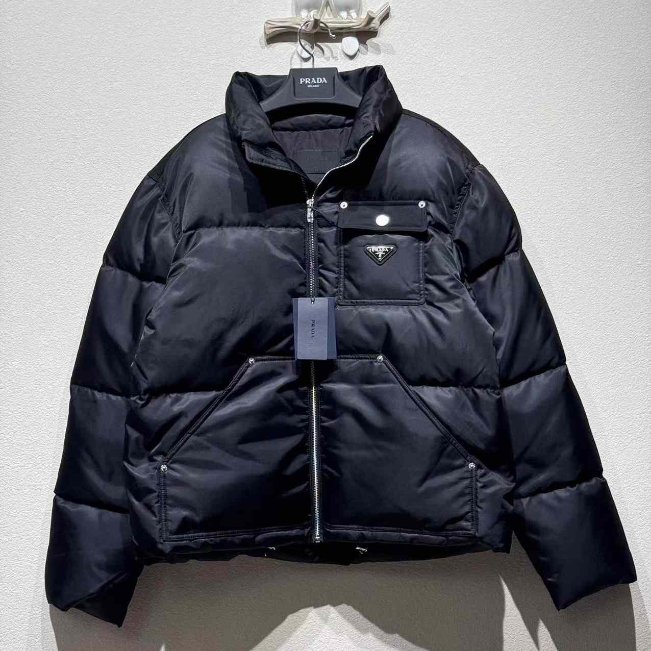 Prada Cropped Re-Nylon Down Jacket - DesignerGu