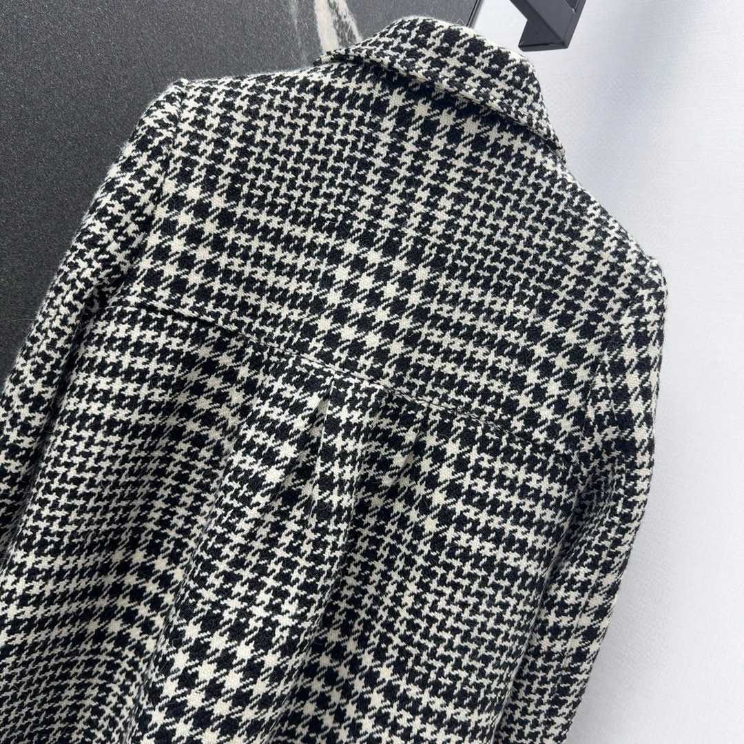 Celine Sixtine Coat In Wool Tweed - DesignerGu