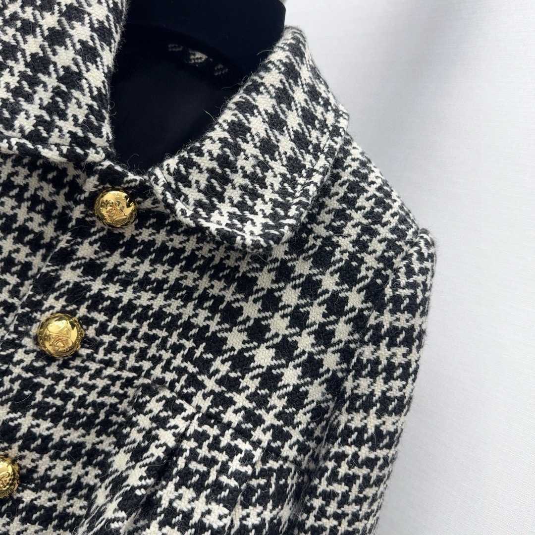 Celine Sixtine Coat In Wool Tweed - DesignerGu