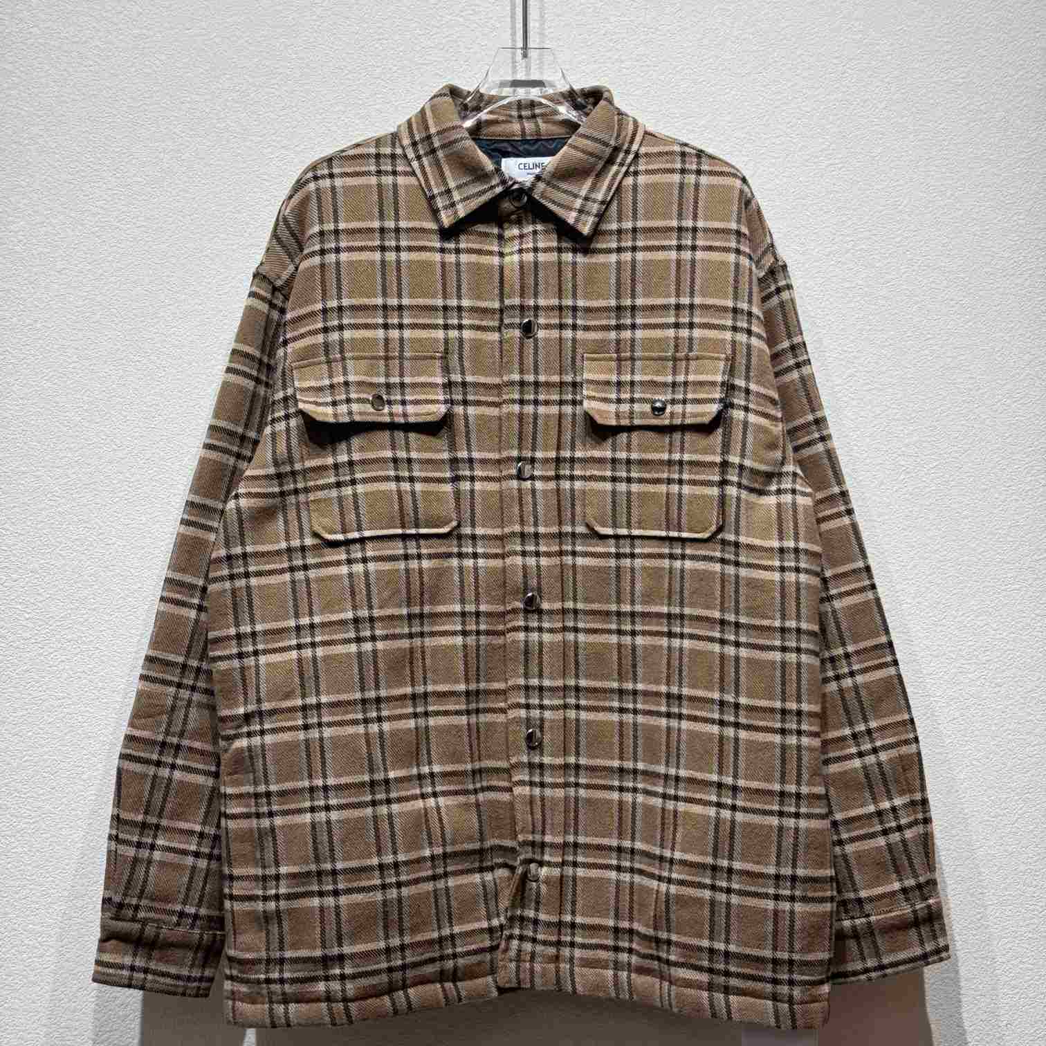 Celine Checked Overshirt - DesignerGu