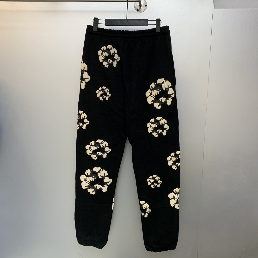 Denim Tears Cactus Tears Wreath Sweatpants Black - DesignerGu