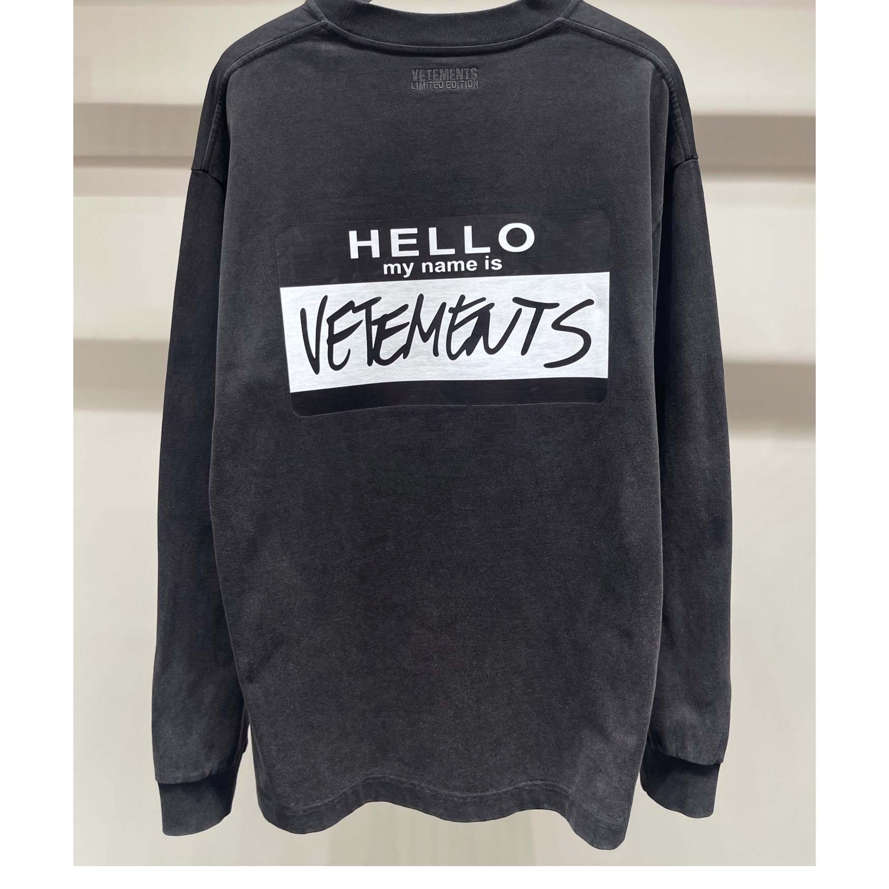 Vetements 'Hello 'Cotton Sweatshirt - DesignerGu