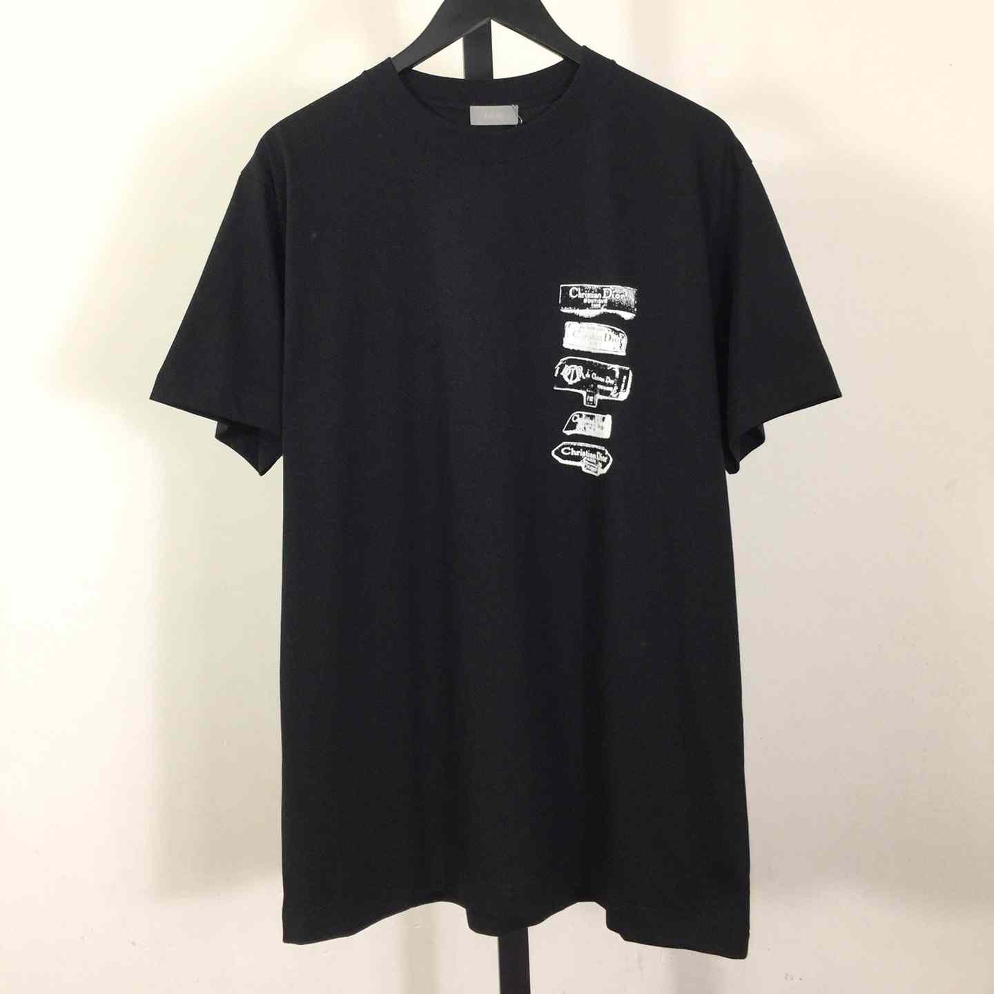 Dior Archives Labels T-Shirt, Relaxed Fit   - DesignerGu