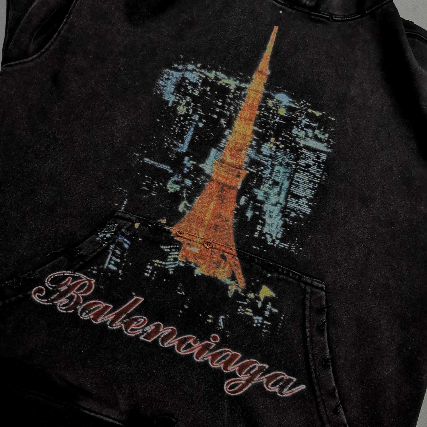 Balenciaga Ginza Store, Tokyo Tower Hoodie - DesignerGu