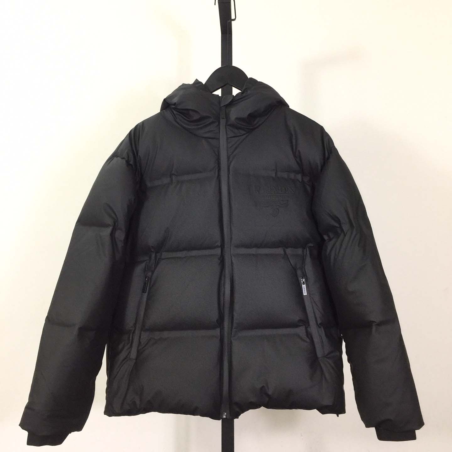 Prada Black Hooded Puffer Jacket - DesignerGu