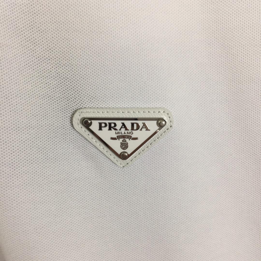 Prada Triangle-logo Cotton Polo Shirt - DesignerGu