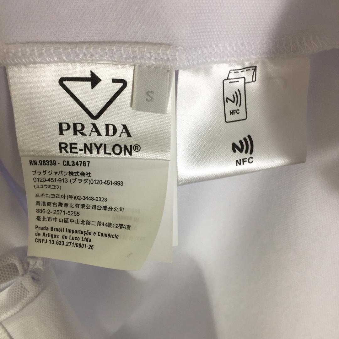 Prada Triangle-logo Cotton Polo Shirt - DesignerGu