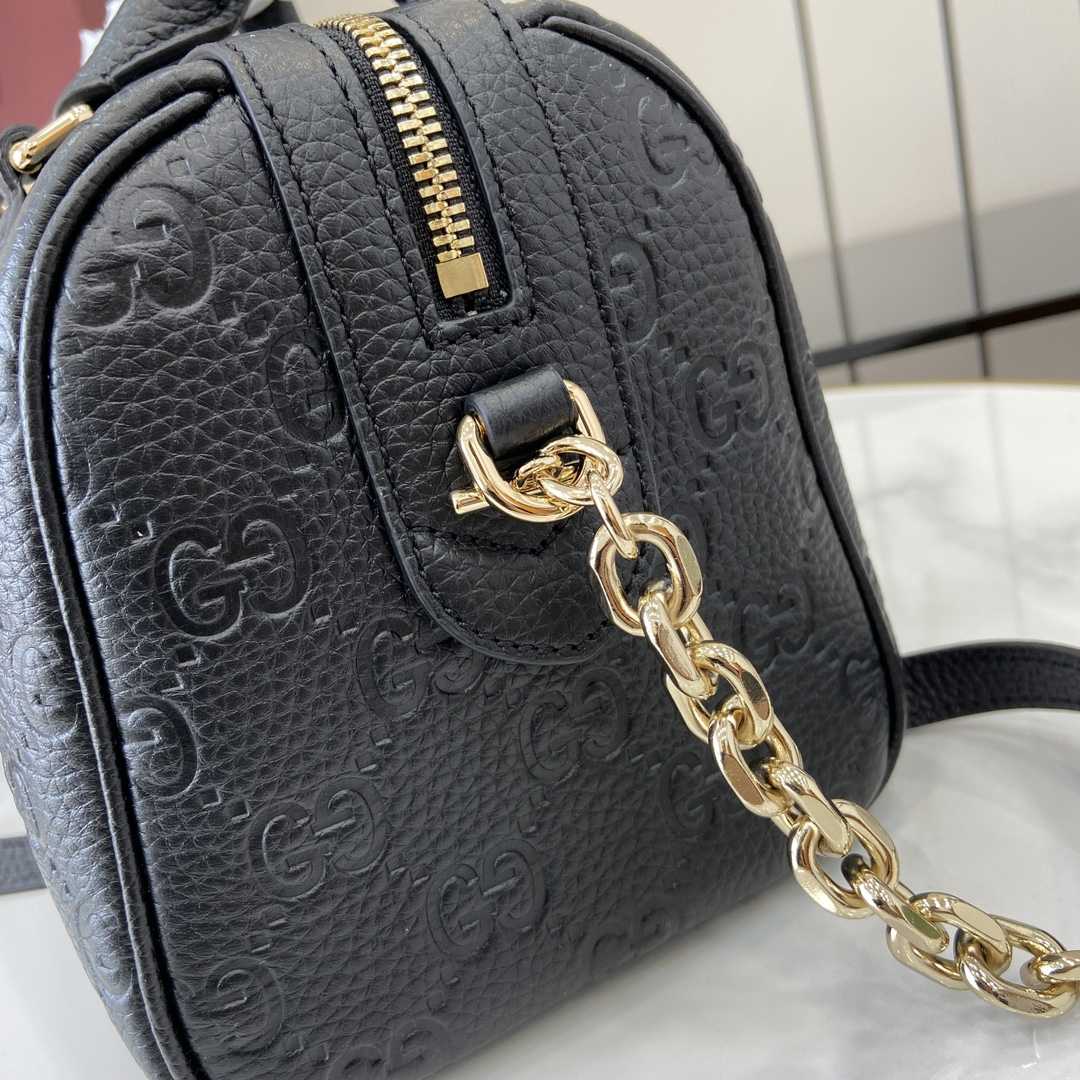 Gucci GG Emblem Small Top Handle Bag - DesignerGu