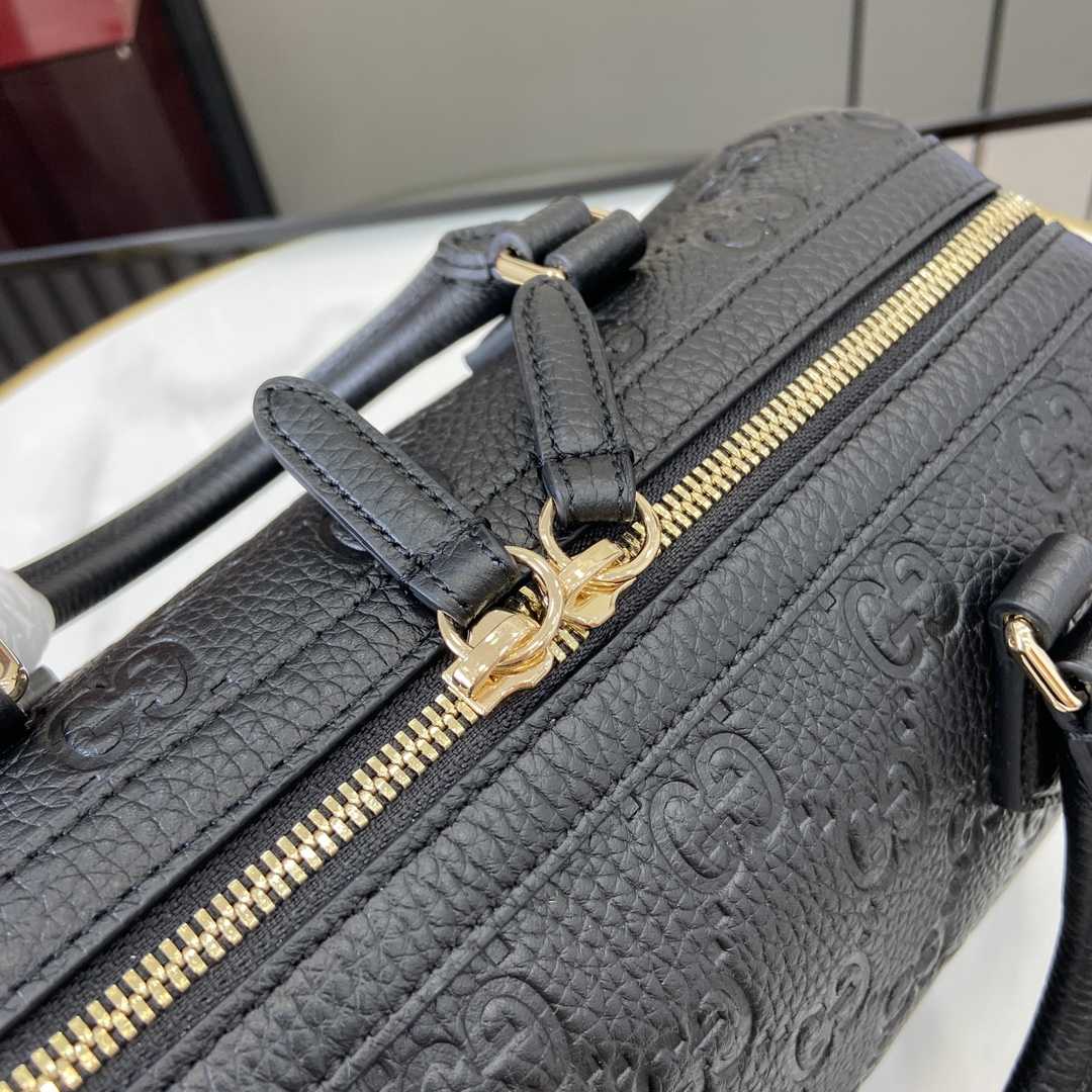 Gucci GG Emblem Small Top Handle Bag - DesignerGu