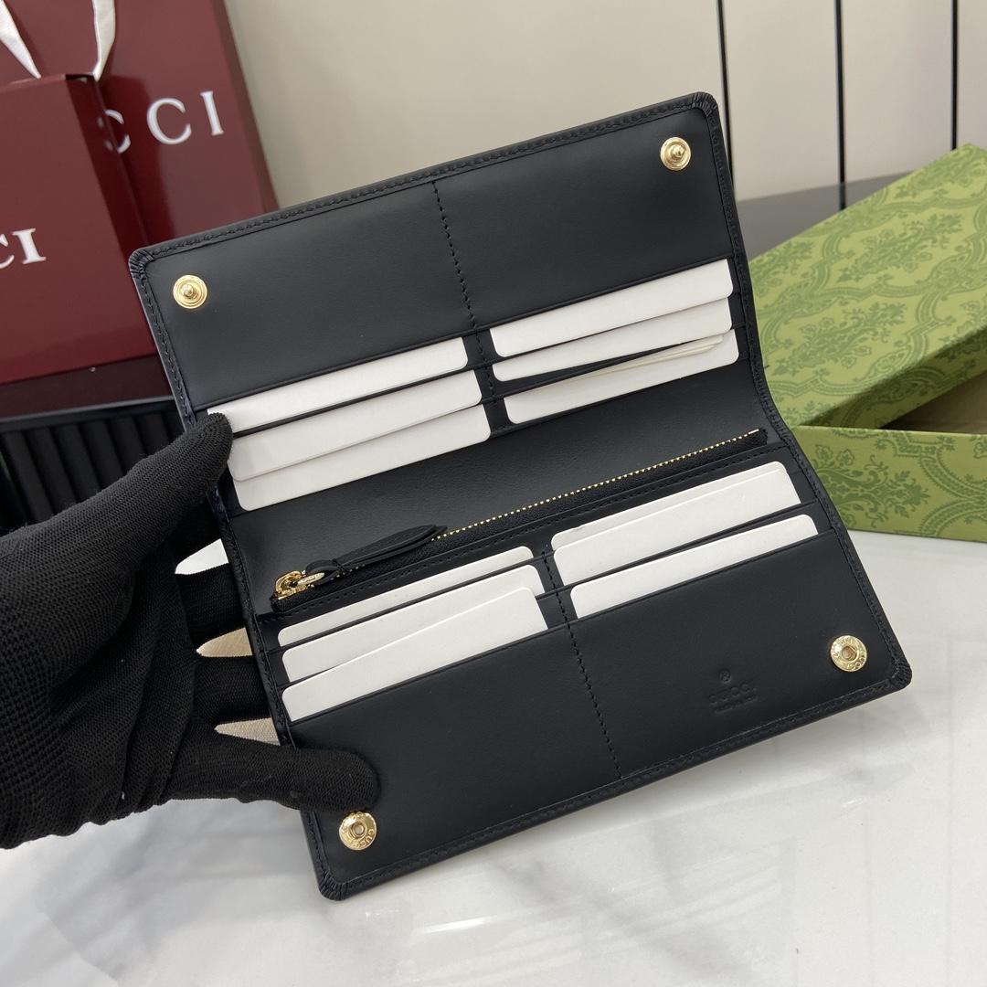 Gucci GG Emblem Continental Wallet   - DesignerGu