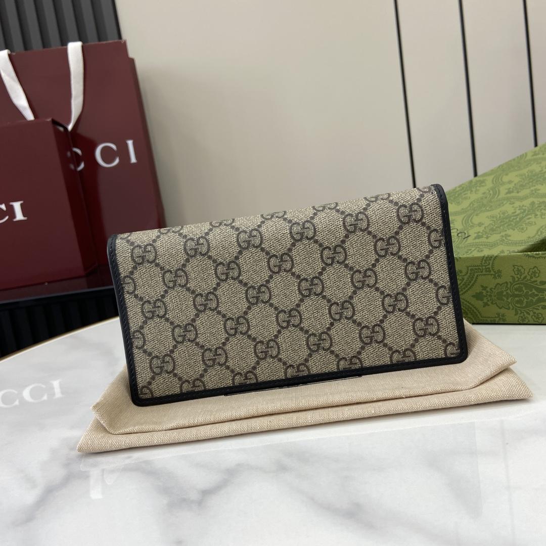 Gucci GG Emblem Continental Wallet   - DesignerGu