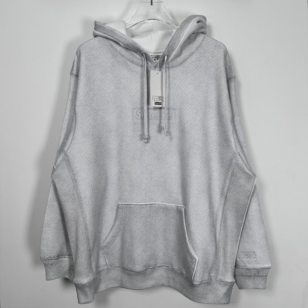 Supreme x MM6 Maison Margiela Foil Box Logo Hoodie - DesignerGu