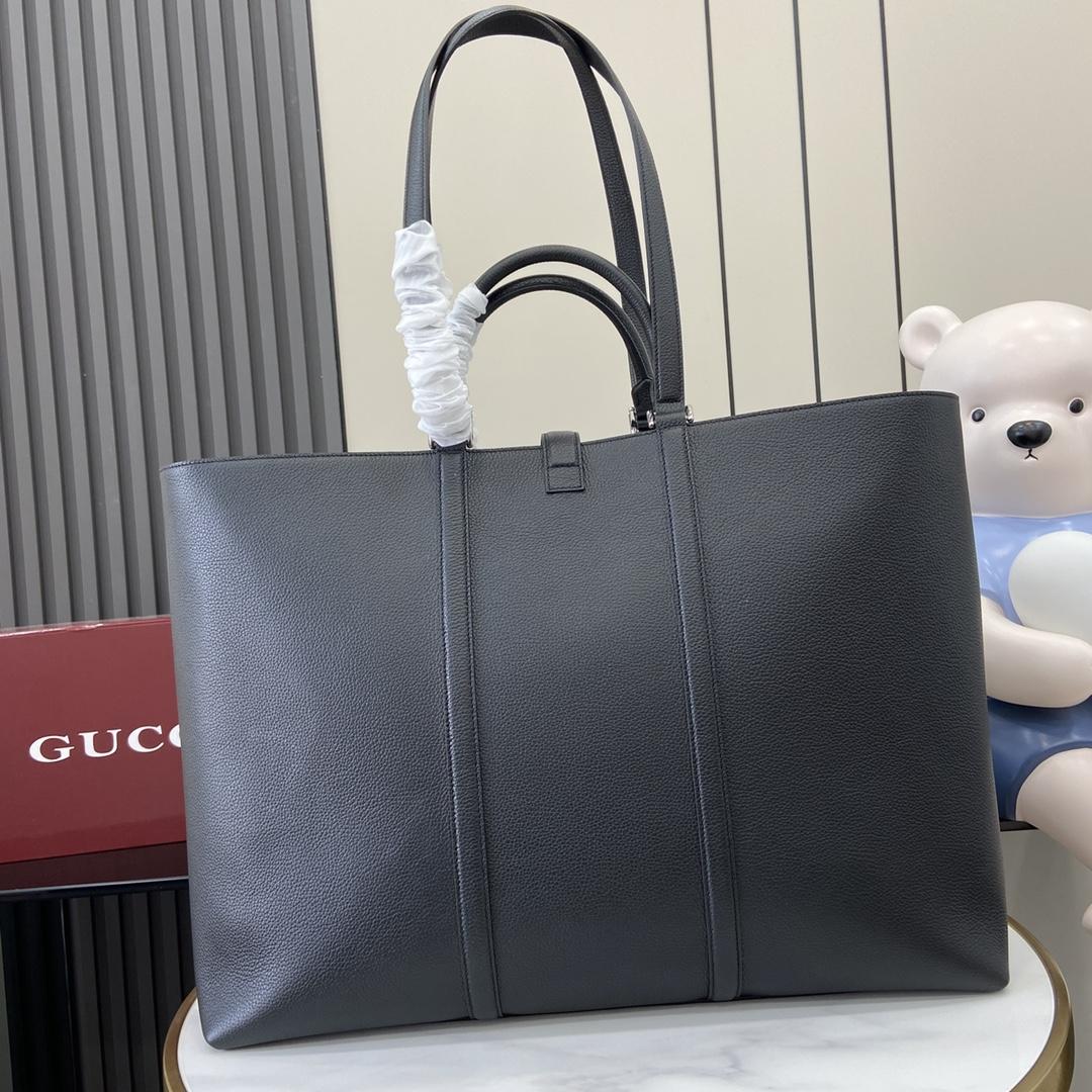 Gucci Large Tote Bag With Web - DesignerGu